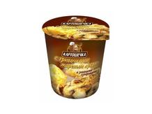 Пюре ТМ "Картошечка" с грибочками, жареным луком и ржаными сухариками